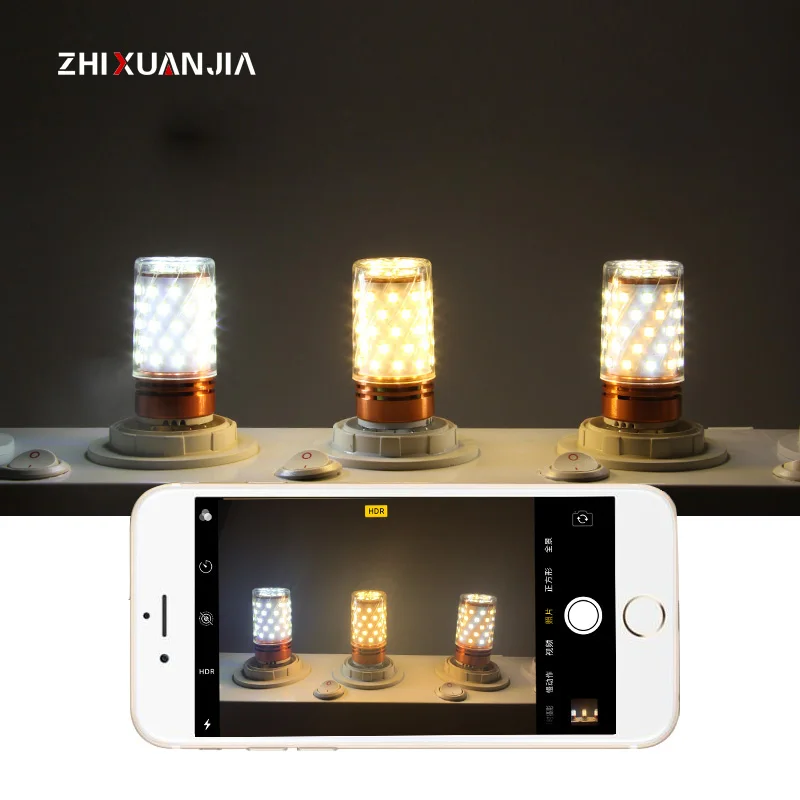 Без мерцания E27 E14 Светодиодная лампа 220 В 6 Вт 8 2835SMD светодиодная кукурузная
