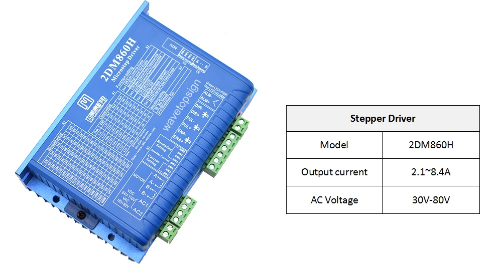 2 фазы Цифровой Драйвер шагового двигателя 2DM860H входное напряжение DC24V-110V AC18-80V матч с 86 серийный шаговый двигатель