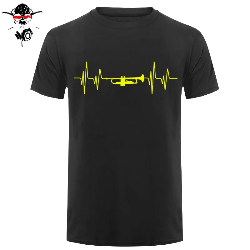 Летняя модная футболка с надписью Love Trumpet, Мужская хлопковая футболка с коротким рукавом и круглым вырезом, Мужская музыкальная футболка - Цвет: 6