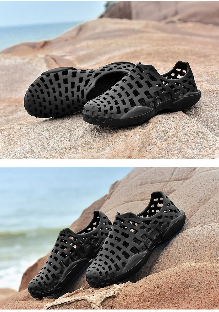 Дышащие пляжные сандалии унисекс; парные открытые пляжные сандалии; мужская обувь с отверстиями для сада(только для мужчин