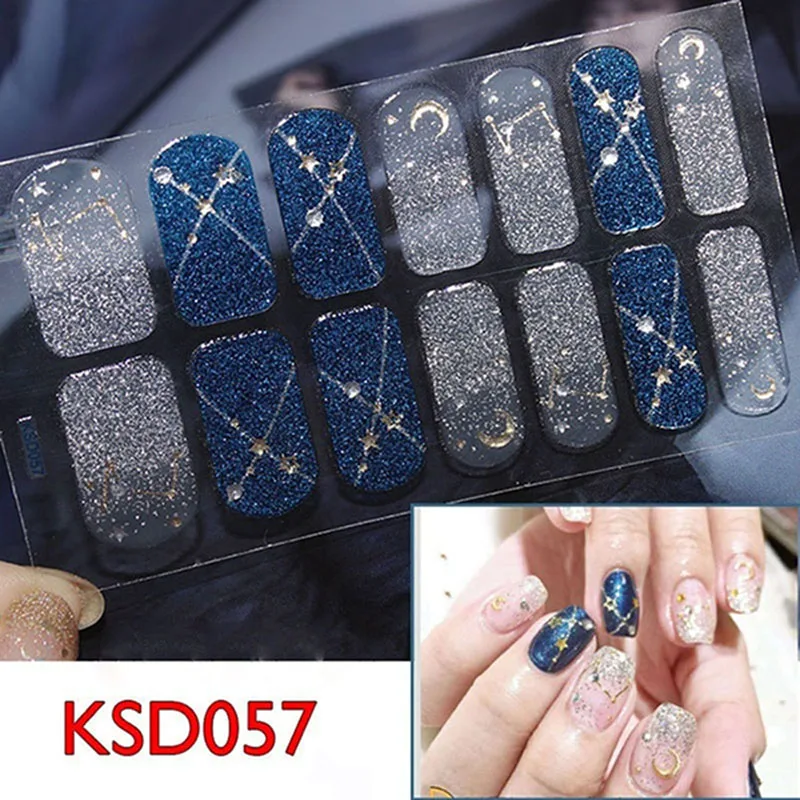 Леди KINDOM DIY 3D звезды и луна для дизайна ногтей наклейки накладные ногти Водонепроницаемый дизайн ногтей окружающую среду фольга для обертывания ногтей - Цвет: KSD057