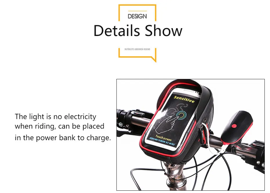 Flash Deal Bicycle Bag Waterproof Phone Holder Bike Bag 6 Inch Touch Screen Phone Holder Bicycle Handlebar Bags Bycicle Accessories 5