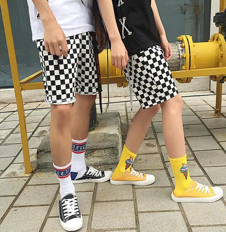 checkered shorts outfit