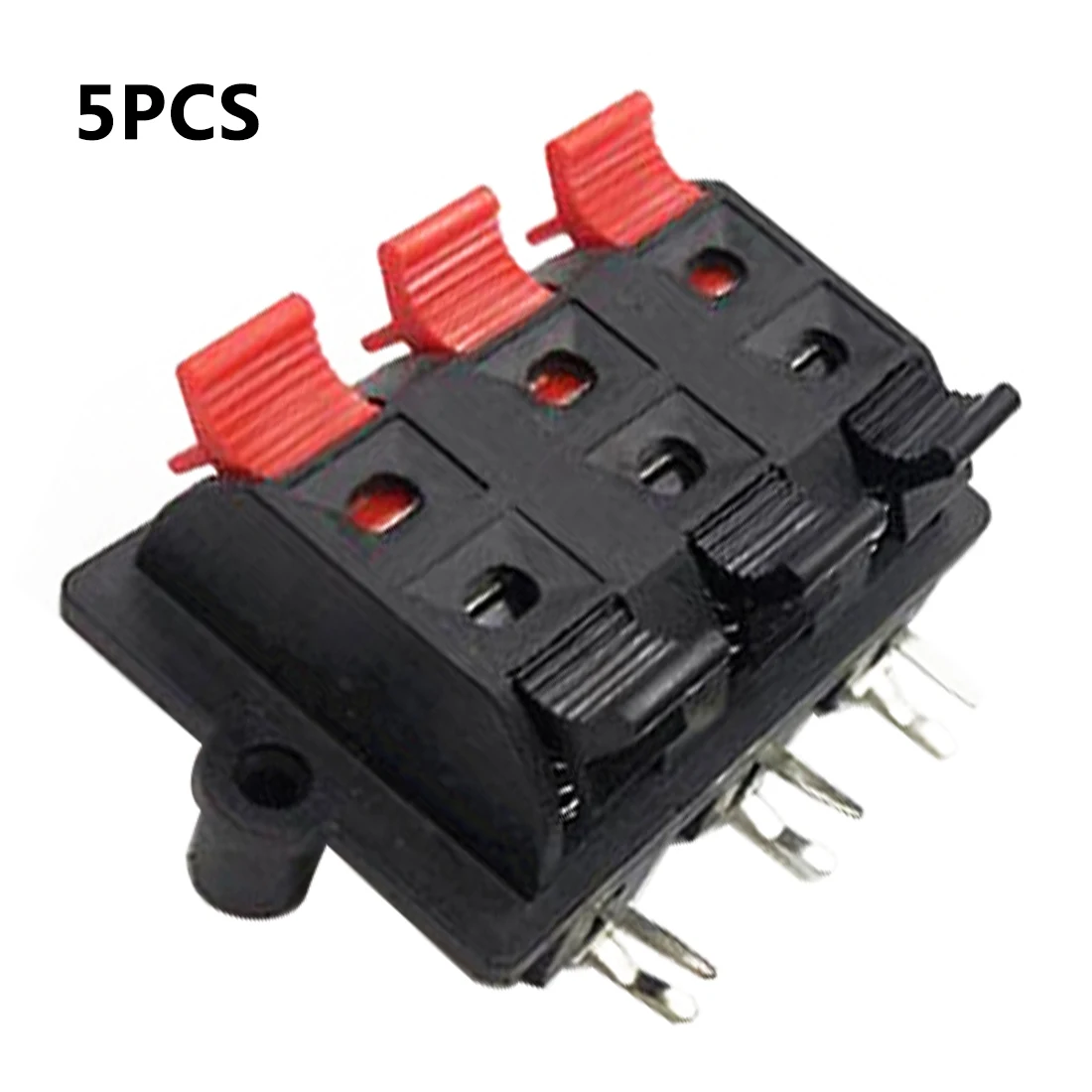 

5 Pcs 3 Positions Connector Terminal Push in Jack Spring Load Audio Speaker Terminals WP6-3