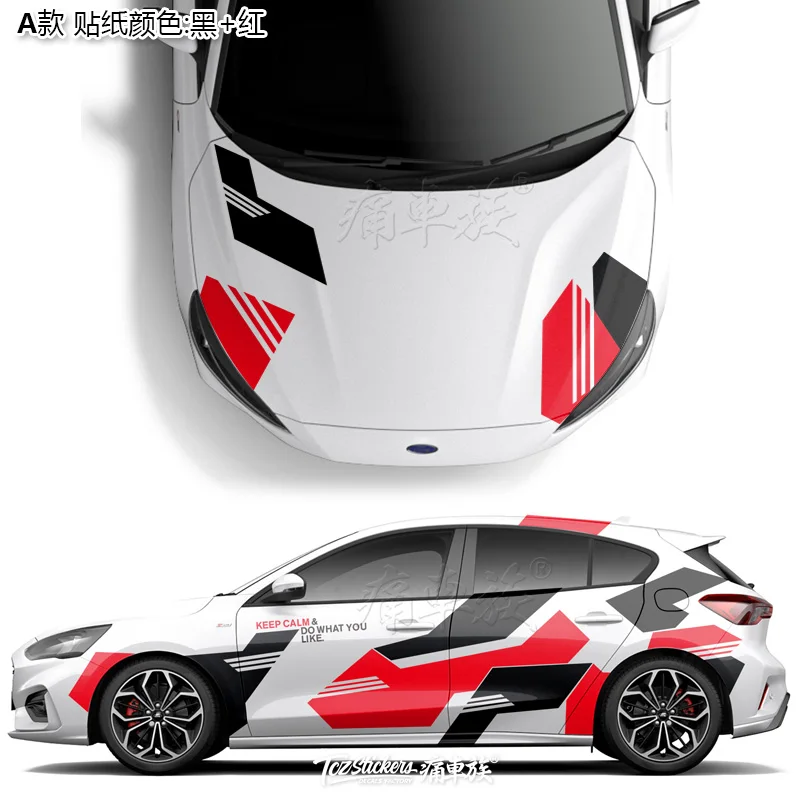 Автомобильные наклейки для Ford Focus 2019 цветные кузова декоративные