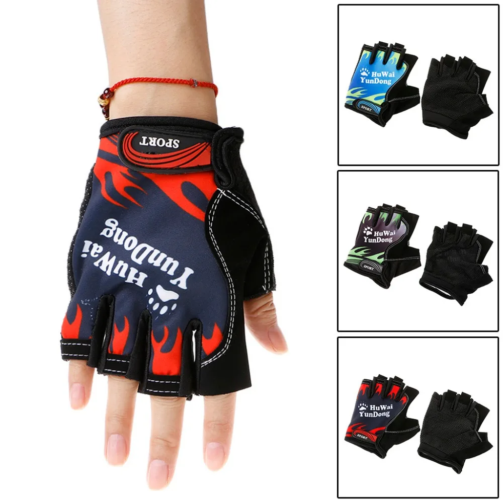 1 Pair Unisex Cycling Gloves Men Sports Half Finger Anti Slip Gel Pad