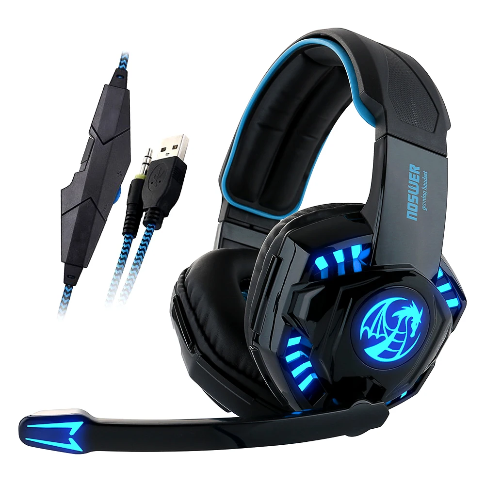 Noswer I8 Led Stereo Headset Computer Headphones earphones