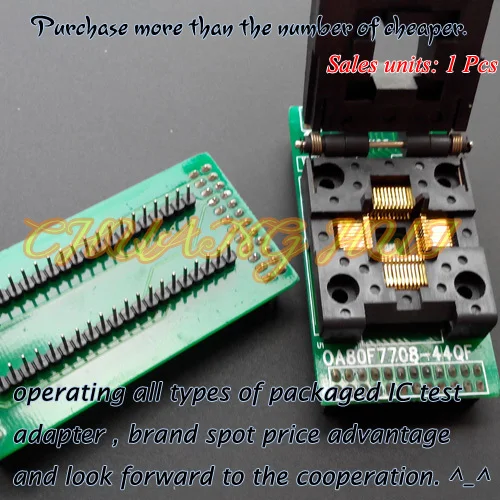 OA80F7708-44QF Programmer Adapter for ABOV Programmer Adapter TQFP44-DIP Adapter/Test Socket OA80F7708-44QF Programmer Adapter for ABOV Programmer Adapter TQFP44-DIP Adapter/Test Socket