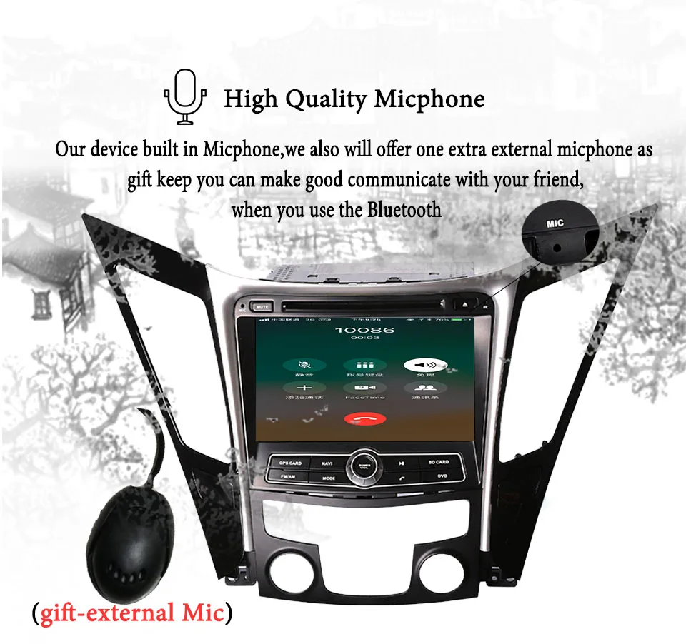 

8'' Octa Core 4+64G Android 9.0 Car GPS Navigation for HYUNDAI SONATA I40 I45 I50 YF 2011- Autoradio DVD Multimedia Audio Stereo