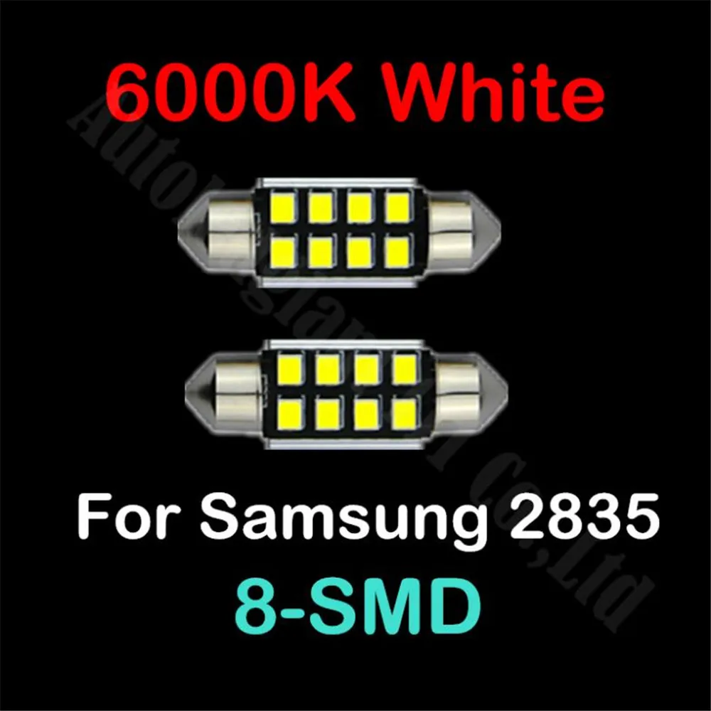 WLJH 2x автомобиль светодиодный 239 2835 SMD СВЕТОДИОДНЫЙ 38 мм 39 мм C5W 272 CANBUS ERROR FREE гирлянда номерной знак лампы светодиодный для MERCEDES-BENZ чистый белый