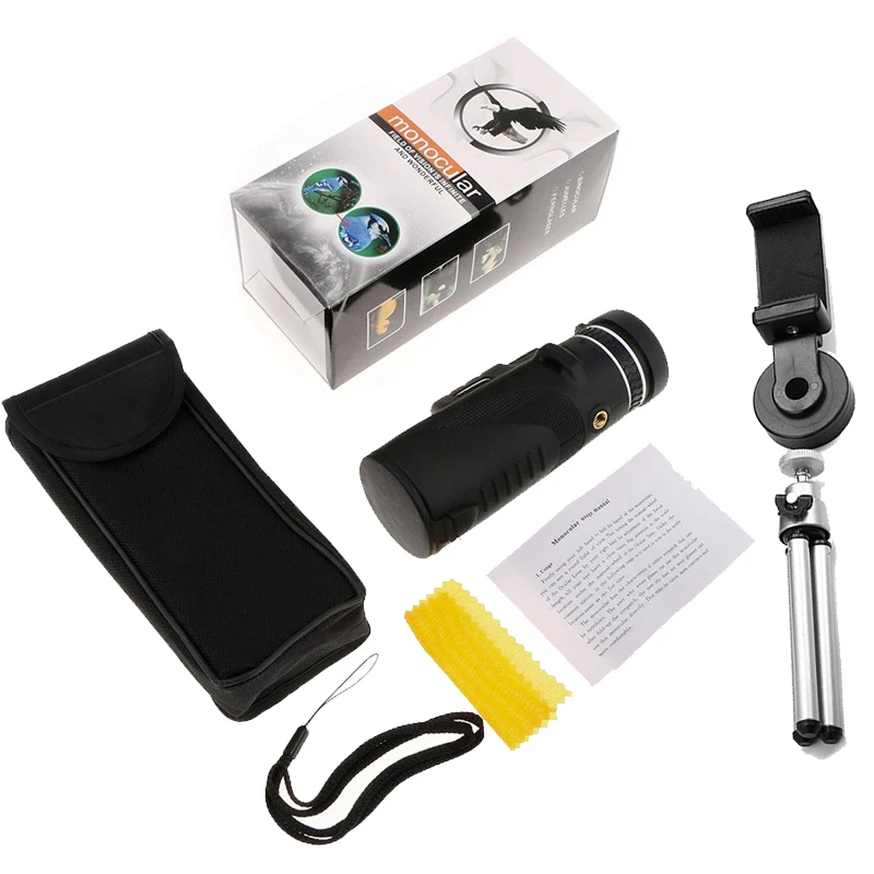 Monocular de Alta Potência à Prova Telescópio para Smartphone Portátil Telescópio Dwaterproof Água Visão Noturna Caminhadas Caça Viagem Zoom hd 40x60 11 Telescópio e binóculos