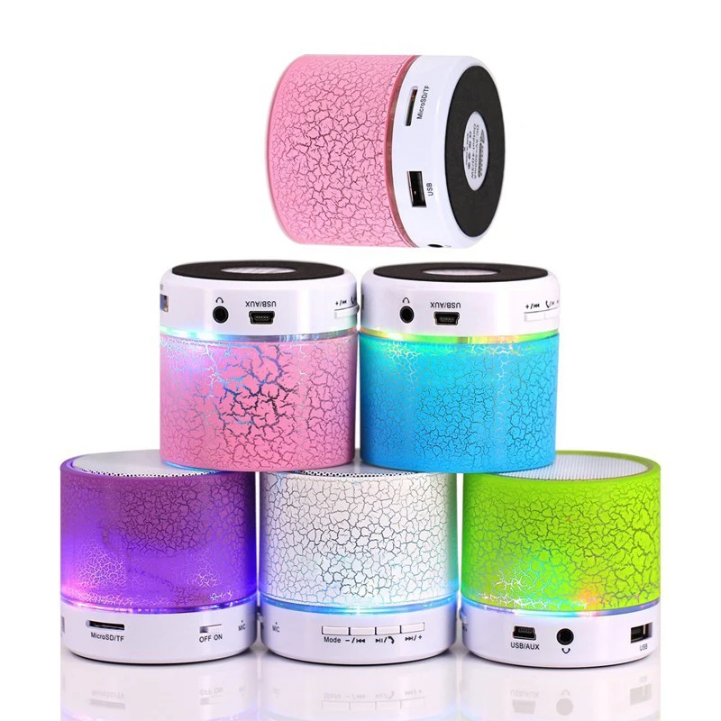 HLTON Portable Mini Flashing LED Bluetooth Speaker Wireless Music Audio