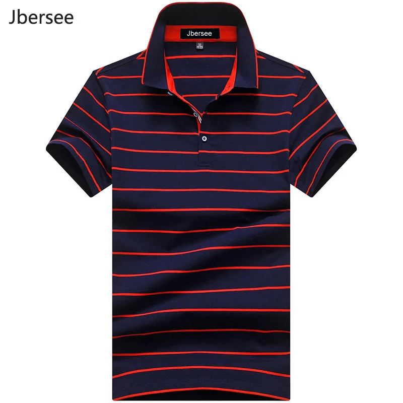 

New Mens Brand Clothing Summer Polo Shirt Men Business Casual Striped Male Polo Shirt Short Sleeve Shirts Breathable Polo Homme