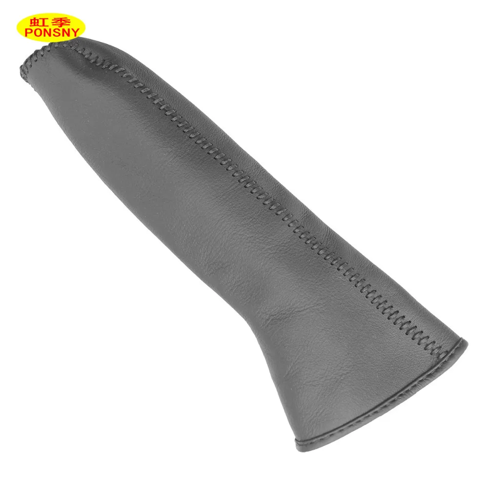 Hand Brake Cover Car Handbrake Covers Case for Nissan March Versa Note Genuine Leather DIY Handbrake Grips Cover