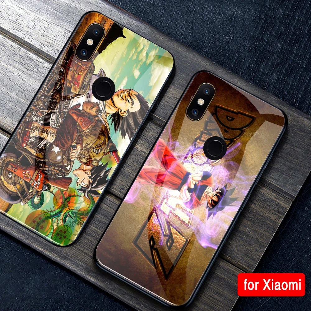 

FinderCase for Xiaomi mi 8 Case Dragon Ball Z Tempered Glass Hard Back Saiyan cover for Xiaomi mi 6 8 9 SE lite Mix 2 2s 3 max 3