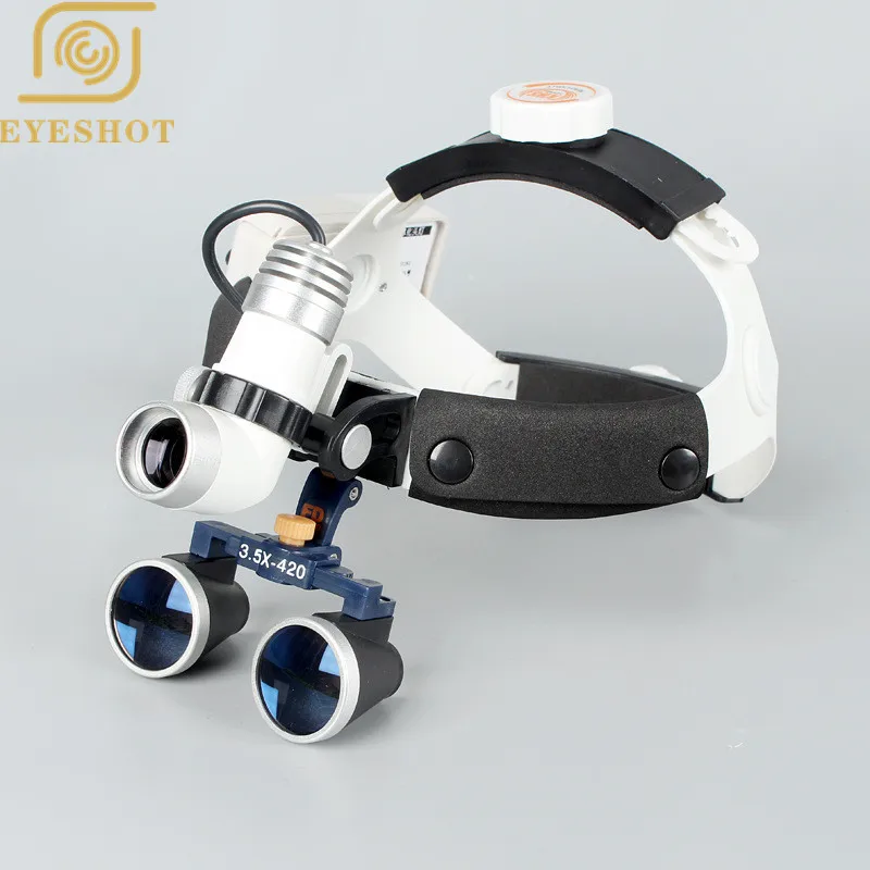 Medical Headlamp High Brightness Headband Binocular Medical Surgical Dental Loupes with Led Headlight-d (2)