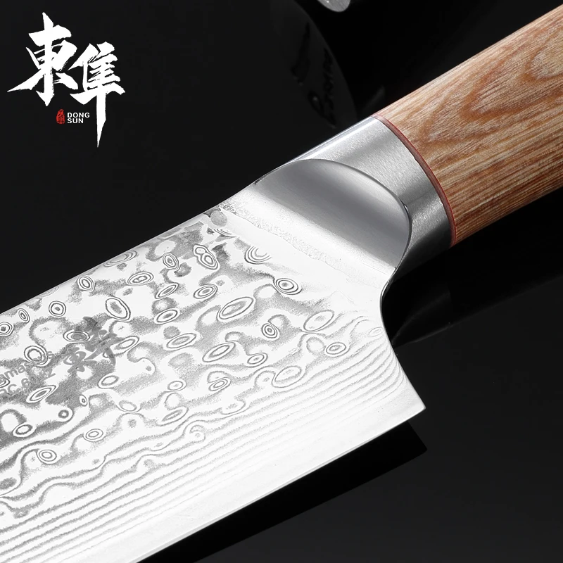 Japan's 67 layer VG10 Damascus knife Chef Knives Cleaver Slicing Utility Vegetable Kitchen Give Black walnut wood scabbard