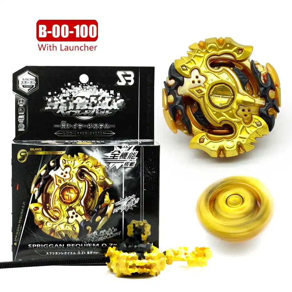 Beyblade Burst B128 B127 B00-100 B111-86 с пусковым устройством для мальчиков, забавная игрушка, стартер Zeno Excalibur Beyblade - Цвет: B00-100