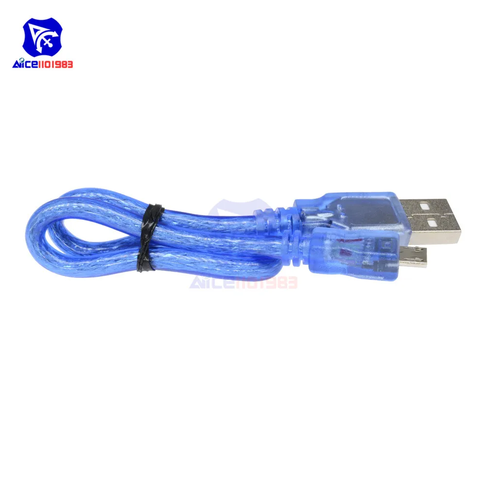 Портативный 30 см Micro USB кабель USB мужчина к Micro USB 5 Pin Мужской зарядный кабель для Arduino смартфон power Bank электрическое устройство