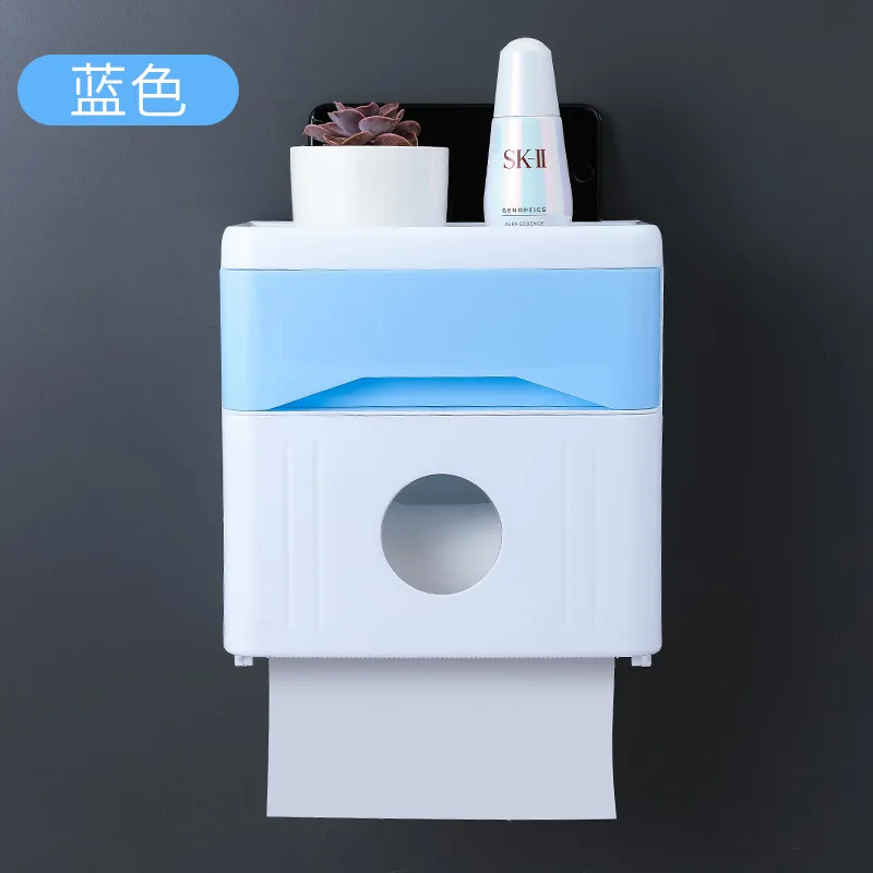 Креативная бытовая техника Туалет водонепроницаемый картонная Монтажная полка без штамповки - Цвет: Blue