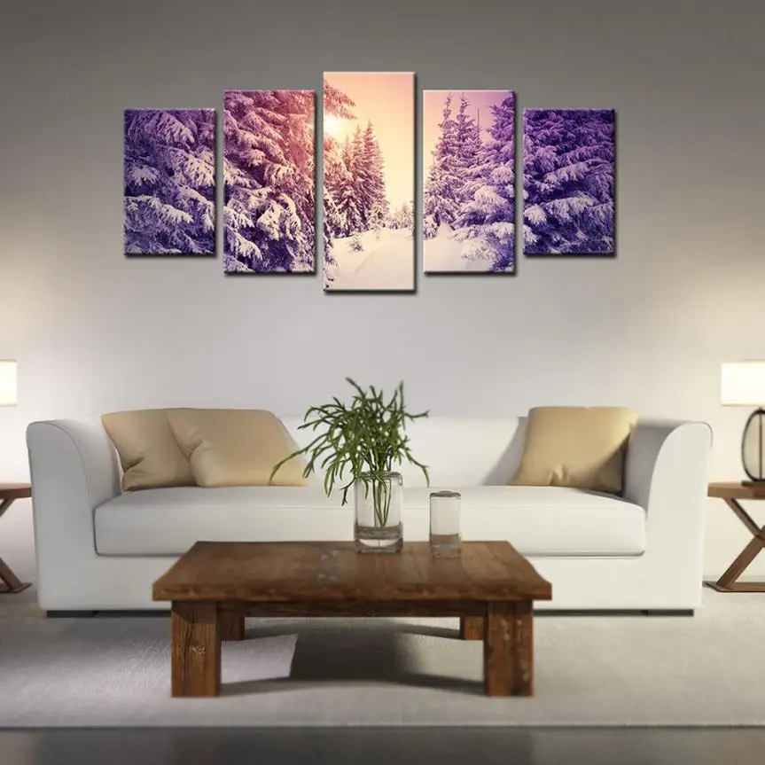 Hanging Painting Landscape Unframed Modern Art Oil Painting Print Canvas Picture Wall Room