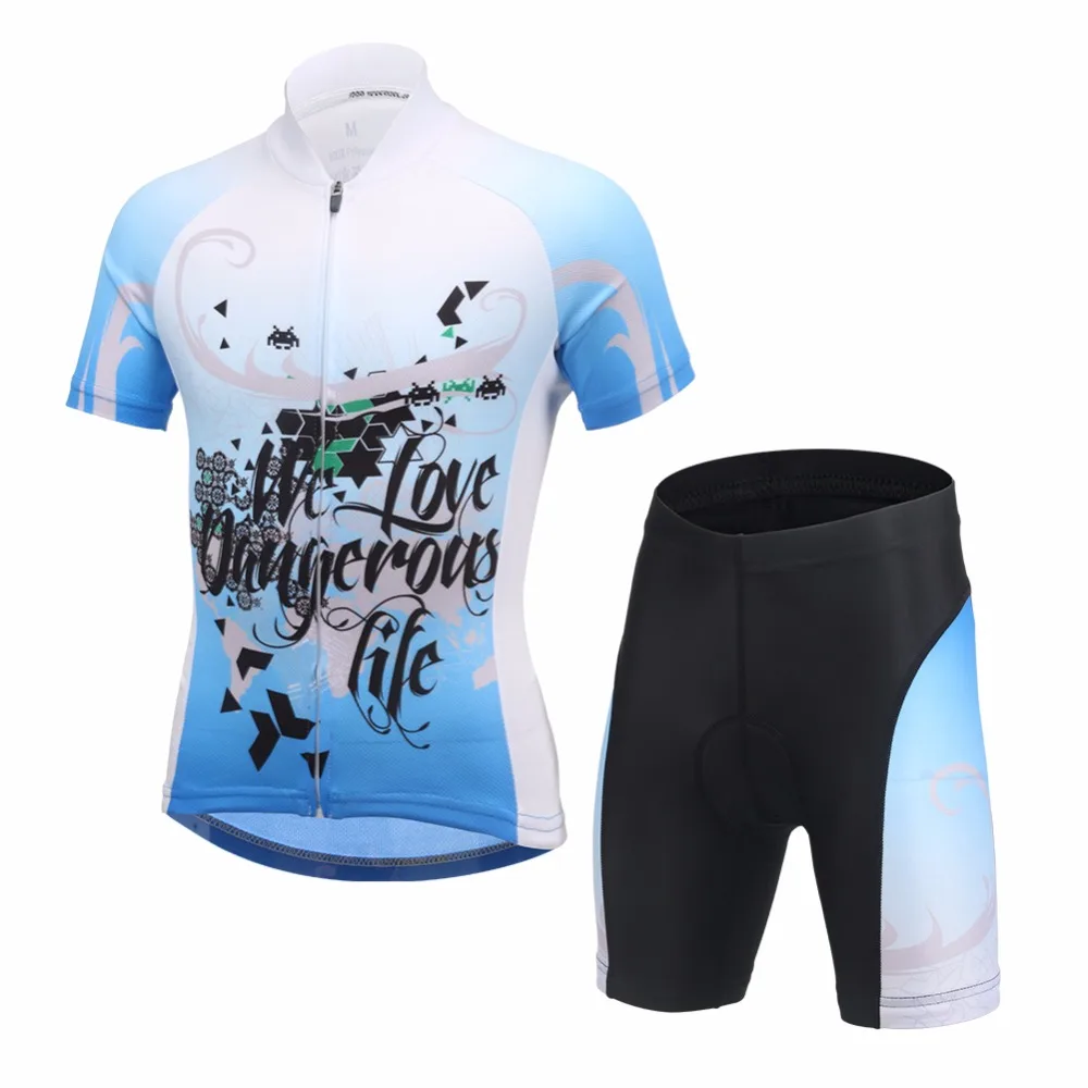 Children Cycling Clothing Boys Girls Bike Jersey Pad Shorts Sets Team
