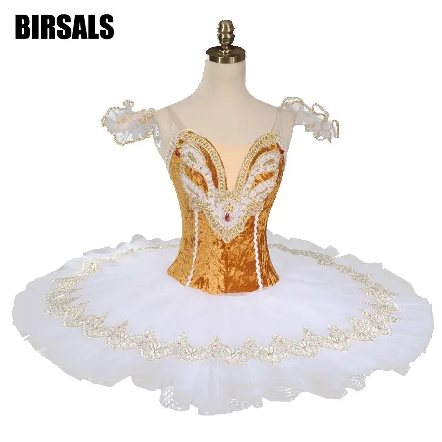 Adult Gold Fairy Professional Ballet Tutus Paquita Raymonda Ballet Tutu Women Girls Classical BalletStageCostumeTutuSkirtBT8971B