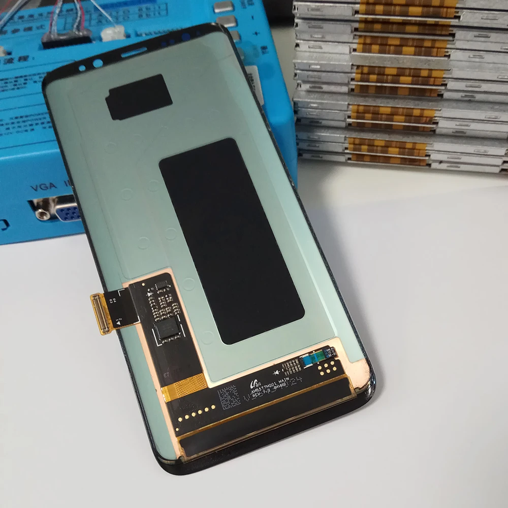 Оригинальный SUPER AMOLED S8/S8 плюс ЖК дисплей + рамка для Samsung Galaxy S8 g950 G950F Дисплей G955 G955F