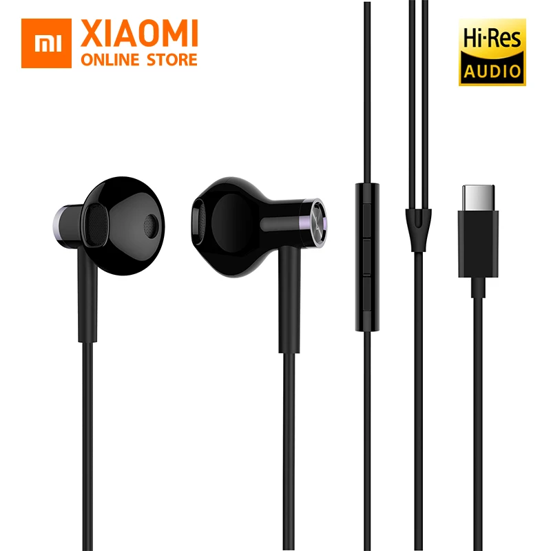 

Original Xiaomi Hybrid DC Half In-Ear earphone Type-C MEMS Microphone Wire Control Dual Driver for Android system