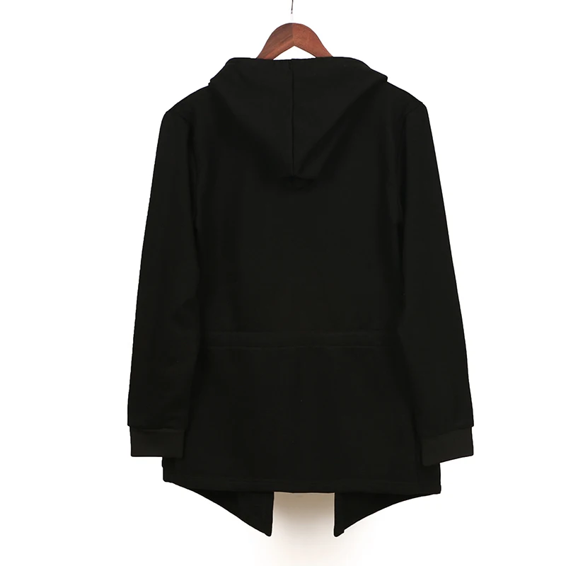 M ~ 5XL! Мужская одежда кардиган средней длины с капюшоном тонкая верхняя без