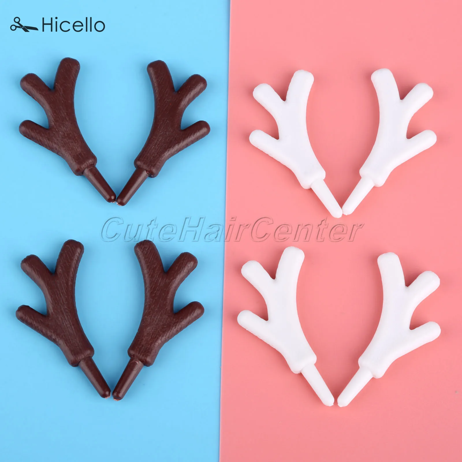 20PCS Plastic Branch Antlers Dear Horns 45*25MM White coffee DIY Hair Band Christmas Snowman Holiday Festival Party Decoration christmas decorations