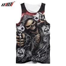 UJWI жилет для взрослых Мода Бодибилдинг 3D рубашка без рукавов с принтом пиратского черепа забавный большой размер Gar Мужская футболка для мужчин весенние топы на бретелях