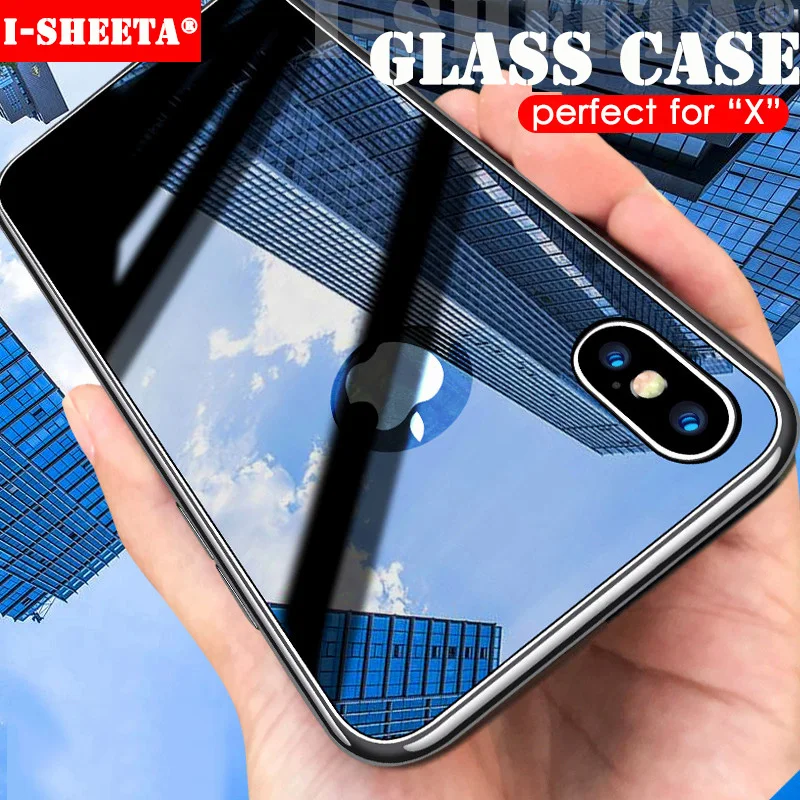 Противоударный 9H мягкий бампер из закаленного стекла Жесткий Чехол для iPhone X XS Max
