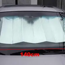 140*70cm New Hot Casual Foldable Universal Car Windshield Visor Cover Front Rear Block Window Sun Shade Free Shipping&Wholesale