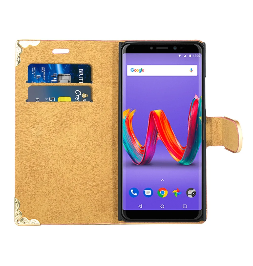 Bling чехол для Wiko Гарри 2 Кошелек Алмаз кожаный подставка Coque/чехол 2|Чехлы-портмоне|
