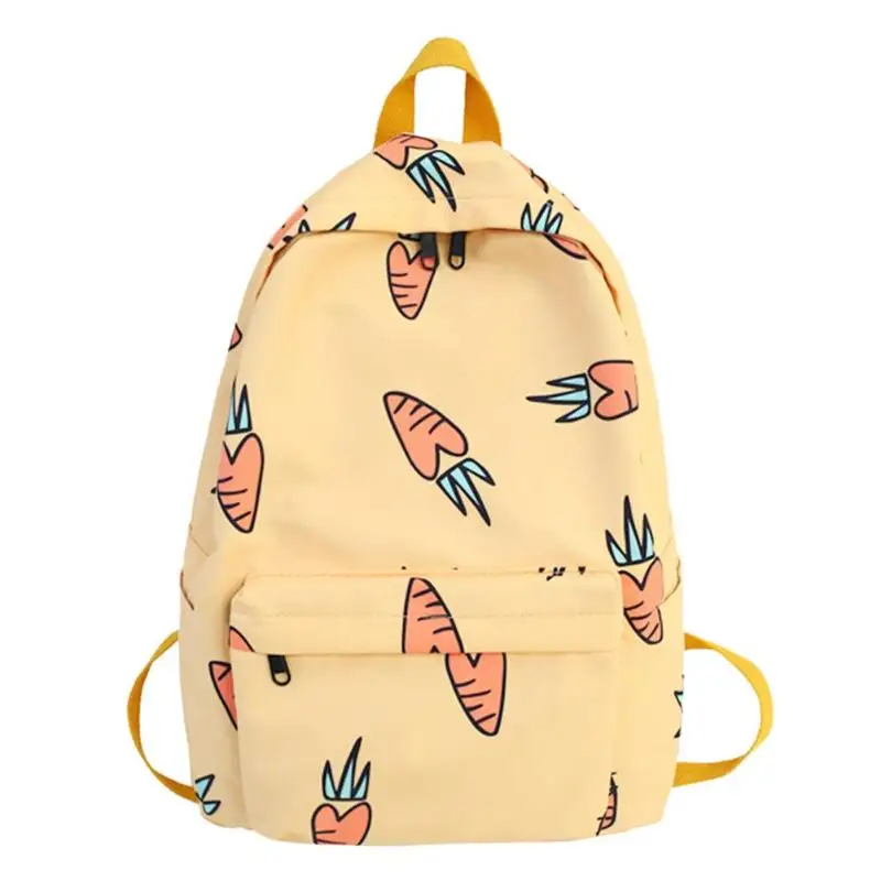 Милый рюкзак с мультяшным принтом для женщин и девочек, Большой Вместительный школьный нейлоновый рюкзак, красивые холсты, рюкзак с мультяшным принтом, школьные сумки - Цвет: Цвет: желтый