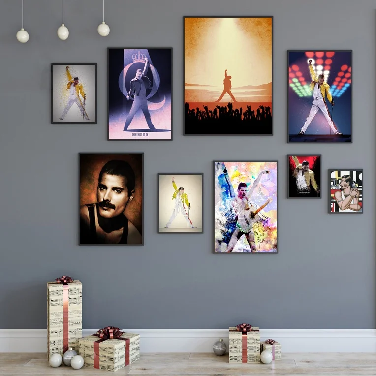 

Freddie Mercury Music Poster Wall Art Canvas Print Home Decor