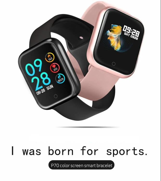 

VBNM Fashion Women Smart Watch P70 30M Waterproof Heart Rate Monitor Oxygen Blood Pressure In Sport Activity Fitness Tracker