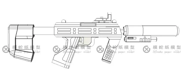 Войны человека M7 SMG 3d Бумага модель ручной DIY не может быть запущен