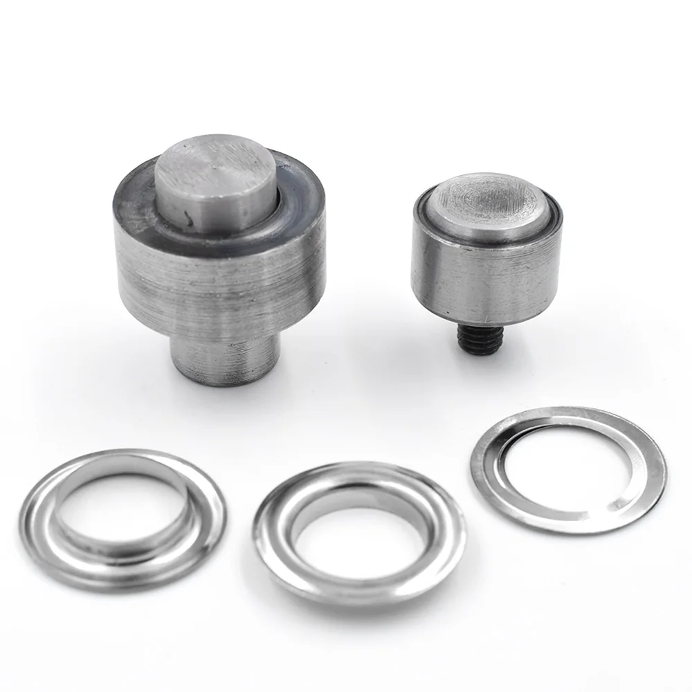 

Eyelets buckle mold. Hand pressing button machine. Machine mold.Prong Snaps mold. Button installation tool. Metal rivets molds.