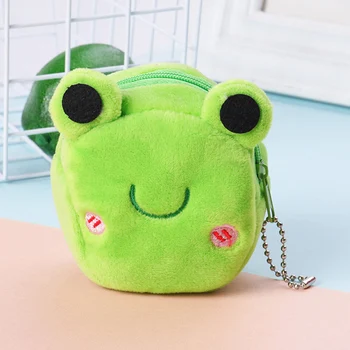 

Girls Cute Money Bag Zipper Gift Plush Cartoon Soft Coin Purse Mini Stereo Portable Key Large Capacity