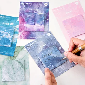

6 pcs/Lot Nature color memo pad sticky note Color notepad diary sticker Office planner School supplies pegatinas scrapbook DM671