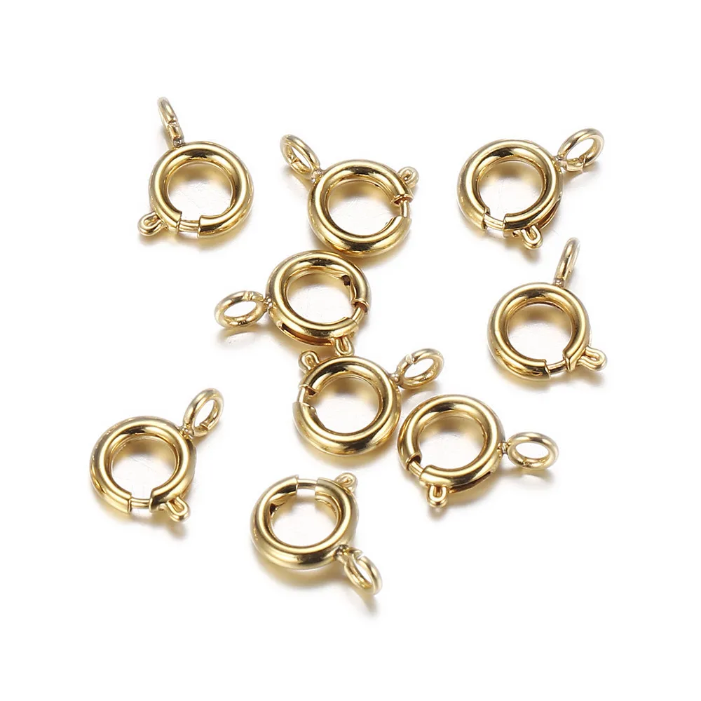 50PCS/Lot 5 18mm Wholesale Chain Rope Connectors Spring Buckle Clasps for Jewelry DIY Making