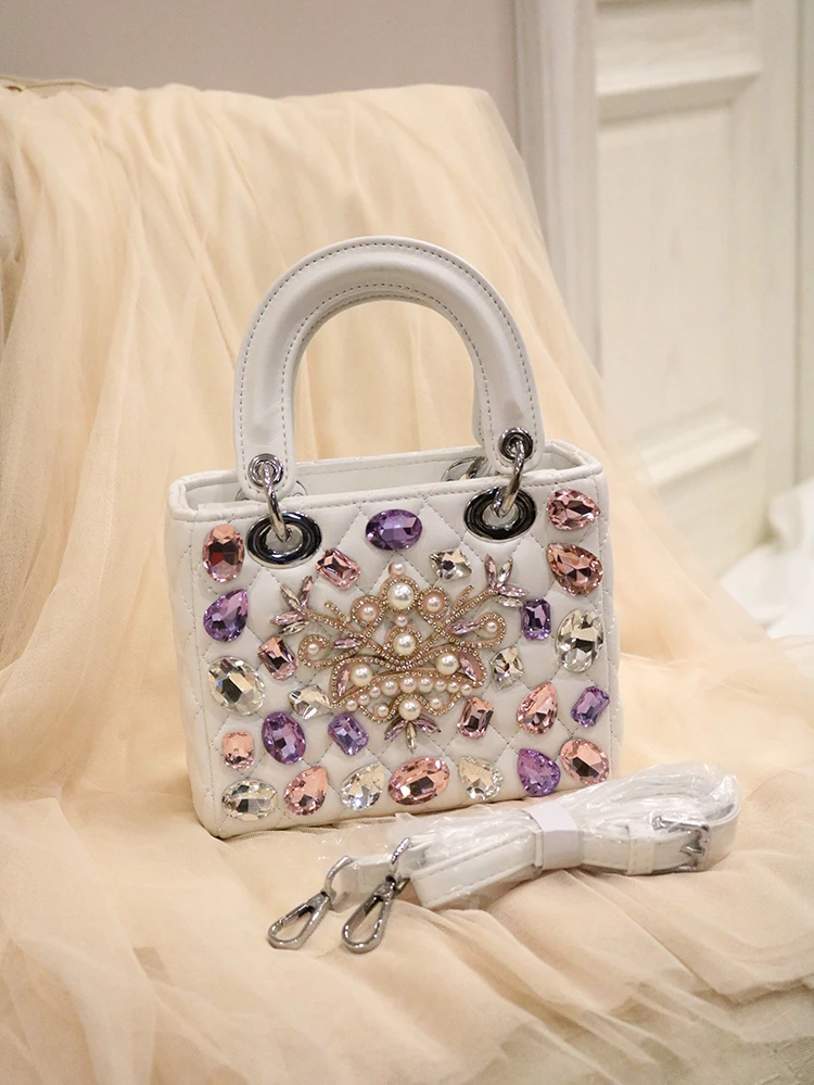 Сумки с кристаллами и бриллиантами, летняя Новинка, модная женская сумка на плечо