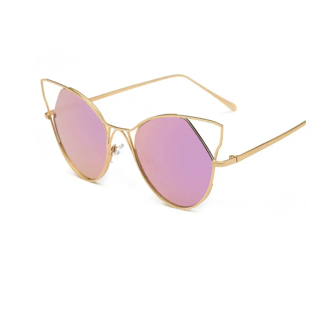 Модные солнцезащитные очки кошачий глаз женские брендовые дизайнерские солнцезащитные очки для женщин винтажные Oculos Cateye зеркальные цветные линзы женские