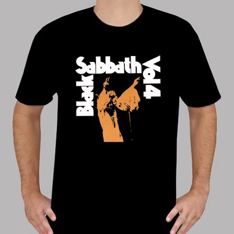 Funky T Shirts Men'S Short Sleeve Cotton Crew Neck New Black Sabbath