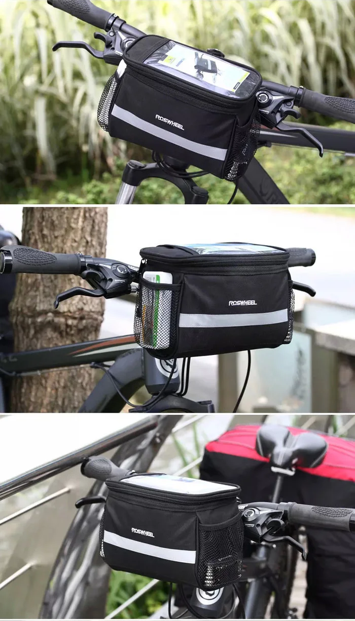 Discount Roswheel 11002 3.5L Bike Handlebar Bag Bicycle Front Tube Pocket 600D Map Pack Riding Cycling Supplies 2 Discount Roswheel 11002 3.5L Bike Handlebar Bag Bicycle Front Tube Pocket 600D Map Pack Riding Cycling Supplies 2