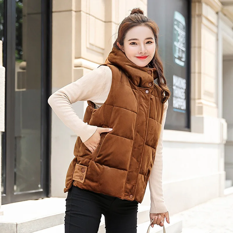 Manteau Hiver Manches Parkas Avec Pink Automne Mode Veste ldc008 ldc008 Sans Survêtement Femmes Black Femelle Gilet Ldc008 White Casual Chaud 2018 Poche gWnH6HIzP