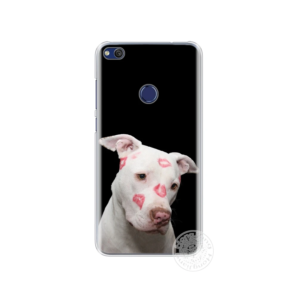cute phone cases huawei HAMEINUO Chó Pitbull Bao Da Ốp Lưng Điện Thoại Huawei Ascend P7 P8 P9 P10 Lite Plus G8 G7 Danh Dự 5C 2017 mate 8 huawei waterproof phone case
