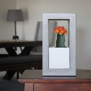 

Silicone mold for Cement Flower Pot A Combination of Square Round and multicapacity process Plant Pot Planting Mold